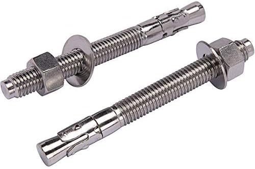 5/8" X 7" Concrete Anchor, 304 Stainless Wedge Anchor with Excellen...