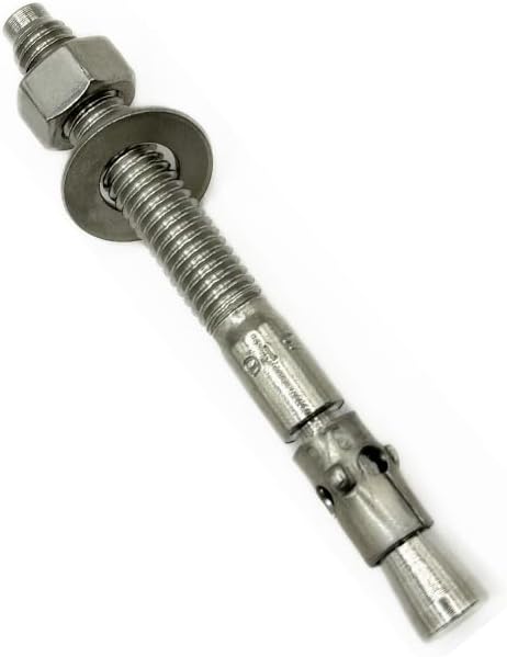 MIGHTY FASTENERS 316 SS Wedge Anchors 3/8"-16 x 3-3/4", 10 Pack