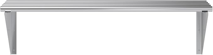 AmGood 14 in. x 36 in. NSF Stainless Steel Tubular Wall Shelf | Heavy-Duty