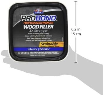 Elmers ProBond Professional Strength All Purpose Wood Filler, 32 Ounce Tub, I...