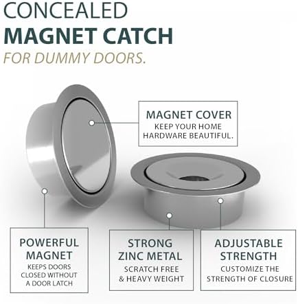 Mega Handles Concealed Magnetic Door Catch for Dummy Doors, Elegant Magnetic ...