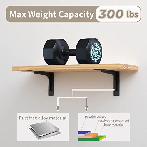 24 x14.2 INCH Shelf Brackets,L Shelf Brackets,Vertical Angle, Premium Alloy M...