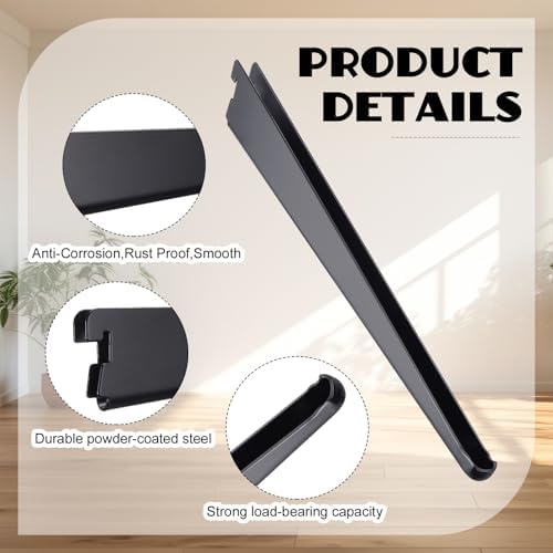 CroBlissful 20 Pcs Adjustable Shelf Brackets for Double Track System Closet O...
