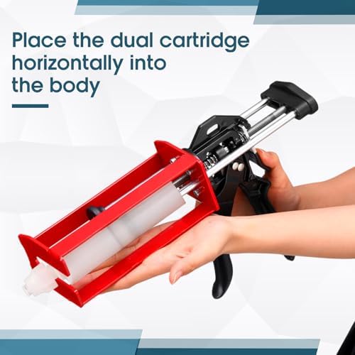 Relaxweex 1 Pcs Epoxy Gun Dual Component Caulking Gun, 200 ml / 6.75 Fl oz, M...