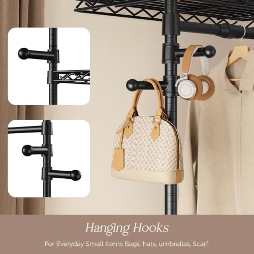 Closet Organizers and Storage, 3-Row Heavy Duty Garment Rack Clothes Rack for...