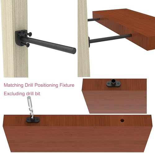 8 in Hidden Floating Shelf Brackets 8 Pack, 1/4" Thick Heavy Duty