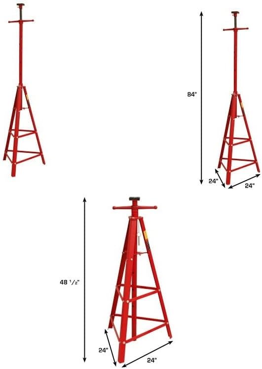 Stark USA Underhoist Tripod Stand 2 Ton Capacity High Lift Jack Stand Reach