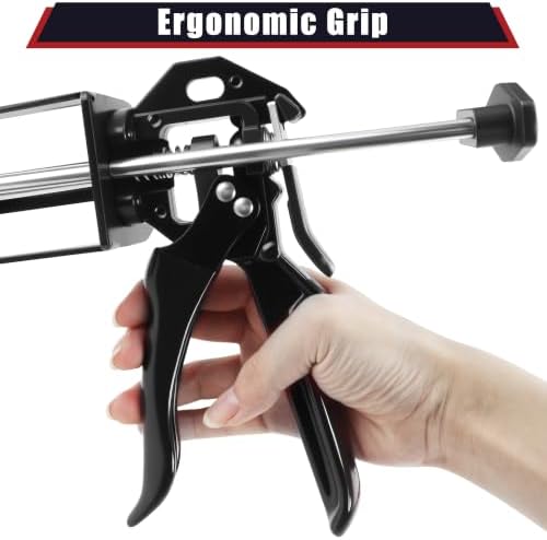 250ml Dual Cartridge Adhesive Dispenser Gun 10:1 Mix Ratio Black