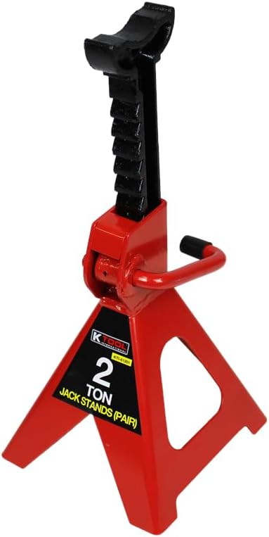 K Tool International 61201 2 Ton Automotive Jack Stands for Garages, Repair S...