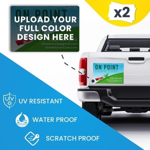 Magnet Me Up Customizable and Personalized Automotive Magnet Decals (2 Pack)