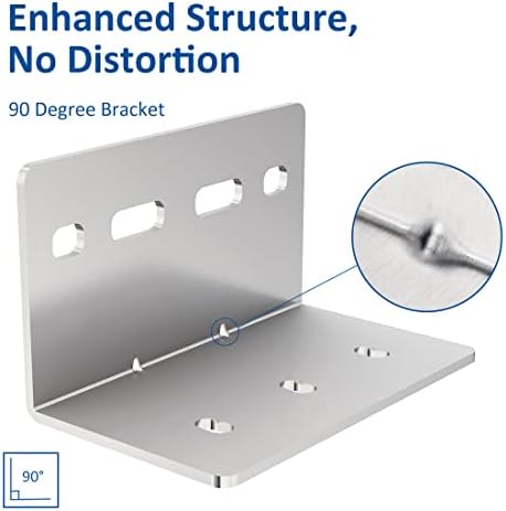 VADANIA 10pcs Heavy Duty L Bracket for #76 Series Drawer Slides, 90 Degree Ri...