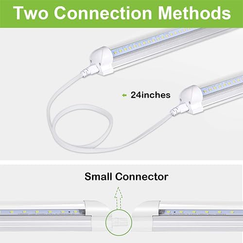 hykolity 4FT LED Shop Light, V Shape Integrated T8 LED Tube Light, 6500K Super