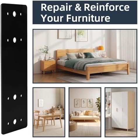 4Pcs Straight Steel Flat Plate, 10" X 3" Heavy Duty Mending Plate, ...