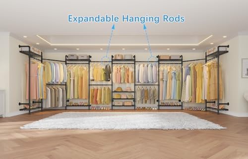 Timate L4 L Shape Garment Rack Heavy Duty Clothes Racks for Hanging Clothes, ...