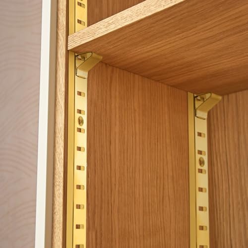 Yaocom 6 Pcs 36 Inch Shelf Pilaster Metal Mortise Mount Pilaster Strip Adjust...