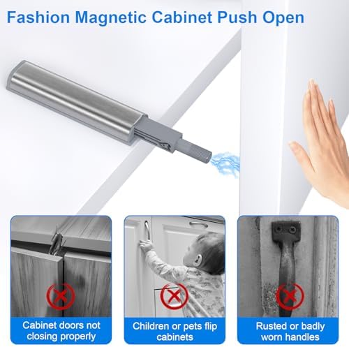 Jiayi Cabinet Latch Magnetic Push Catch 20 Pack Push to Open Cabinet Hardware...
