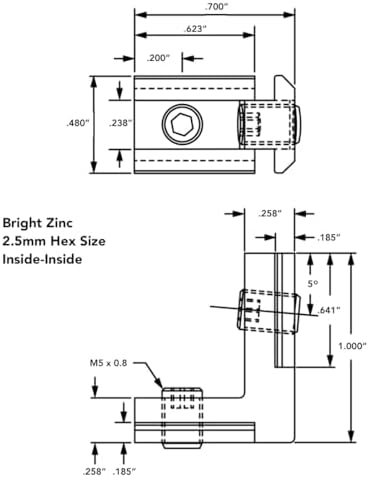 8020, 33440, 10 and 25 Series 80/20 L Shaped Bracket Interior Corner Connecto...
