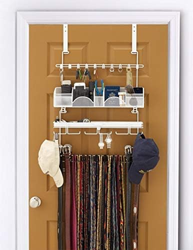 Men’s Over the Door/Wall Hanging Closet Tie and Belt Organizer Rack # 9300 in...