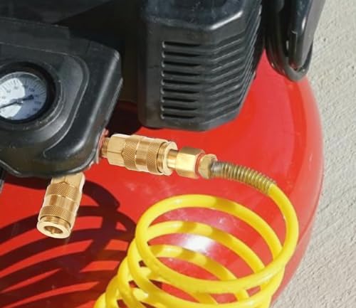 Brass 1/4 Inch NPT High Flow Air Coupler and Plug Kit