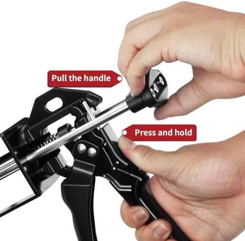 250ml Dual Cartridge Adhesive Dispenser Gun 10:1 Mix Ratio Black