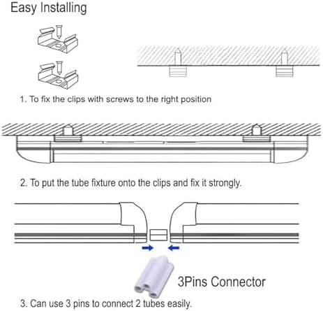 SZSKYING 25 Pack 8FT LED Shop Lights, 72W 7200LM 6500K, Daylight White, T8 In...