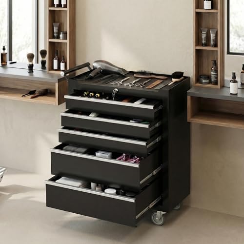 Garvee Rolling Tool Chest, 5 Drawers Tool Storage Cabinet, Toolbox with Wheel...