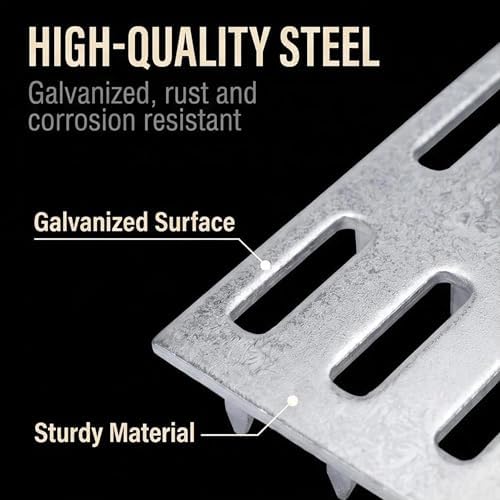 100 Pcs Truss Plates 2x4 Inch, Pronged Galvanized Steel Mending Plates