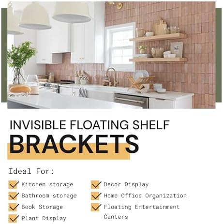 Slimline 12” Floating Shelf Bracket, 150 LB Weight Capacity, Supports 1.5&quo...