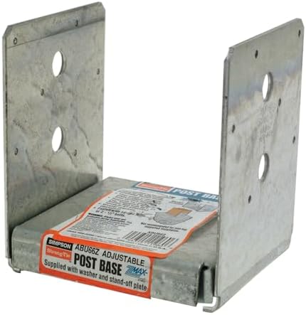 Simpson Strong-Tie ABU ZMAX ABU66Z Galvanized Adjustable Standoff Post Base w...