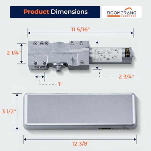 Boomerang D9016 Extra Heavy-Duty Designer Auto Commercial Door Closer