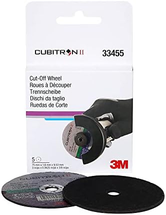 3M Cubitron II Cut-Off Wheel, 33455, 3 in, .0625 in x 3/8 in, 5 Pack, High Pe...