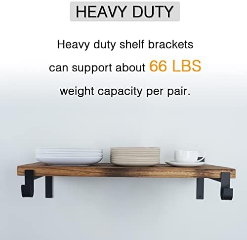 OVOV Closet Rod Bracket Heavy Duty 10 Inch Closet Shelf Brackets 8 Pack