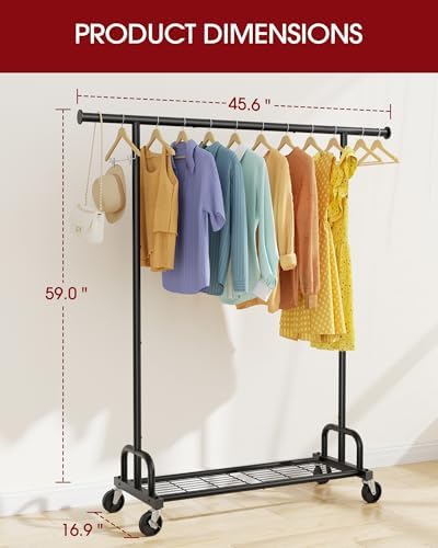 Sakugi Clothes Rack - Large-Capacity Clothing Racks for Hanging Clothes with ...
