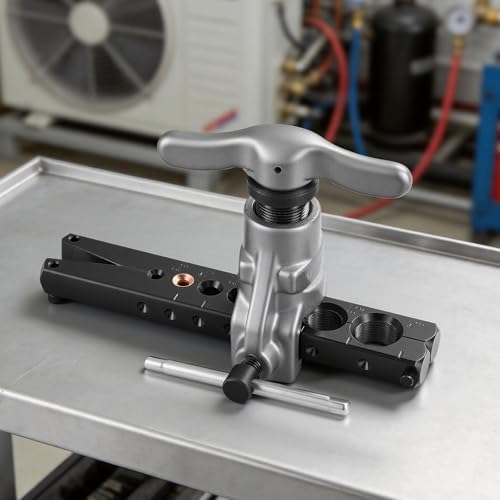 VEVOR Flaring Tool HVAC, 45° Eccentric Single Flaring Tool for 3/16" - 3...