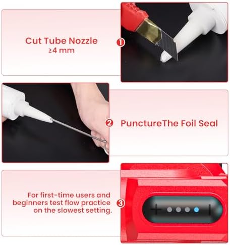 Electric Caulking Gun, Cordless Caulk Gun with 2x 2.0Ah Batteries