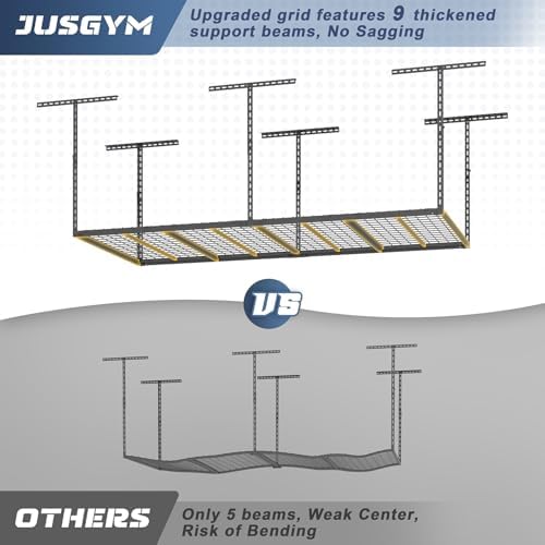 4X8FT Overhead Garage Storage Rack 750LBS Capacity, 26"-40" Height ...