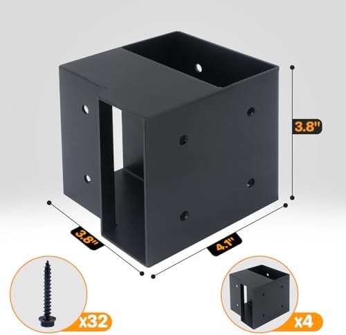 Heavy Duty Workbench Bracket Kit - 8 Pcs Steel 3-Way Right Angle Corner Brack...