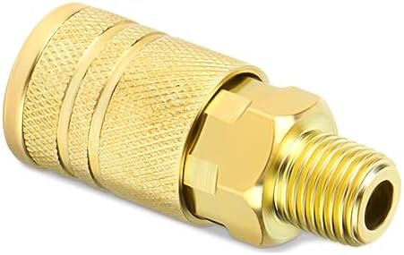 GASHER 12PCS 1/4-Inch Male Industrial Coupler,1/4 Inch NPT Male Threads Size,...