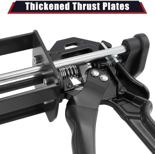 250ml Dual Cartridge Adhesive Dispenser Gun 10:1 Mix Ratio Black