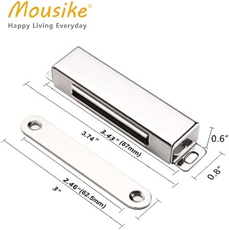 Mousike Magnetic Door Catch，70lb Stainless Steel Cabinet Door Magnets with St...