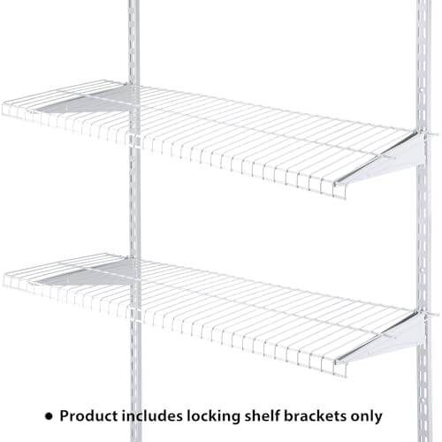 Wonderjune 6 Pcs Adjustable Locking Shelf Bracket 16 Inch Shelf Brackets Heav...