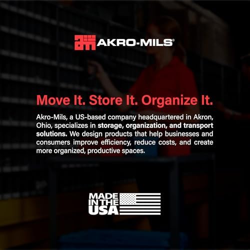 Akro-Mils 30287 Super-Size AkroBins Plastic Storage Bins, Space-Saving Stacka...