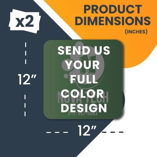 Magnet Me Up Customizable and Personalized Automotive Magnet Decals (2 Pack)