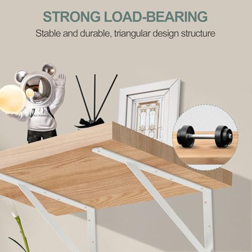 12 Pack L10 x H 8" White Heavy Duty Shelf Brackets with Screws Metal She...