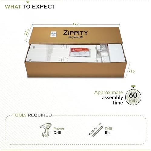 Zippity Freestanding Poolside Organizer, White Vinyl