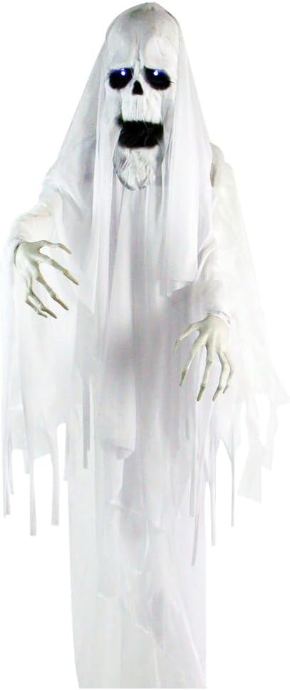 Haunted Hill Farm 6.0-Ft. Life-Size Talking Ghost Halloween Animatronic