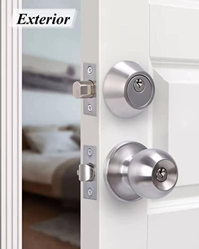 Lanwandeng 2 Sets All Keyed Same Entry Door Knob and Single Cylinder Deadbolt...