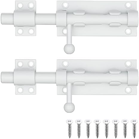 Barrel Bolt Door Latch With Padlock Hole, Thickened 304 Stainless Steel Slide...