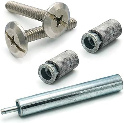 Hurricane Hardware Stainless Steel Phillips Combo Drive Stainless Steel Sidewalk Bolt Kit with Masonry Anchors & Set Tool - 49 Pieces