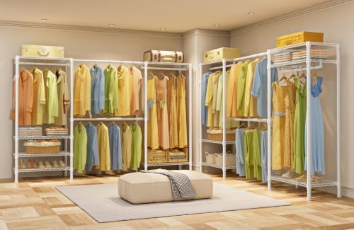 SEMHOR E06 Expandable Heavy Duty Clothes Rack for Reach-in Closet
